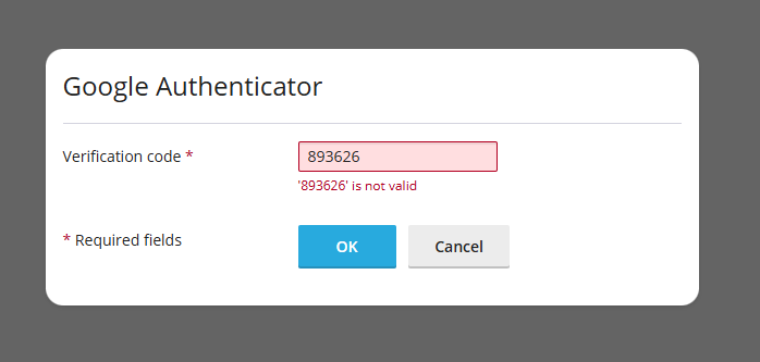 Google Authenticator reject every valid verification code