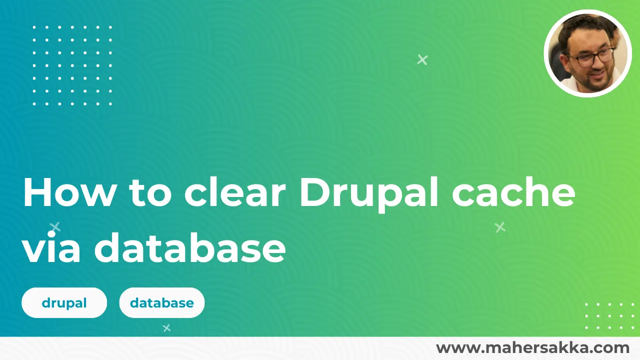 How to clear Drupal cache via database