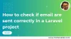 How to check if email are sent correctly in a Laravel Project