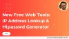 New Free Web Tools: IP Lookup & Htpasswd Generator